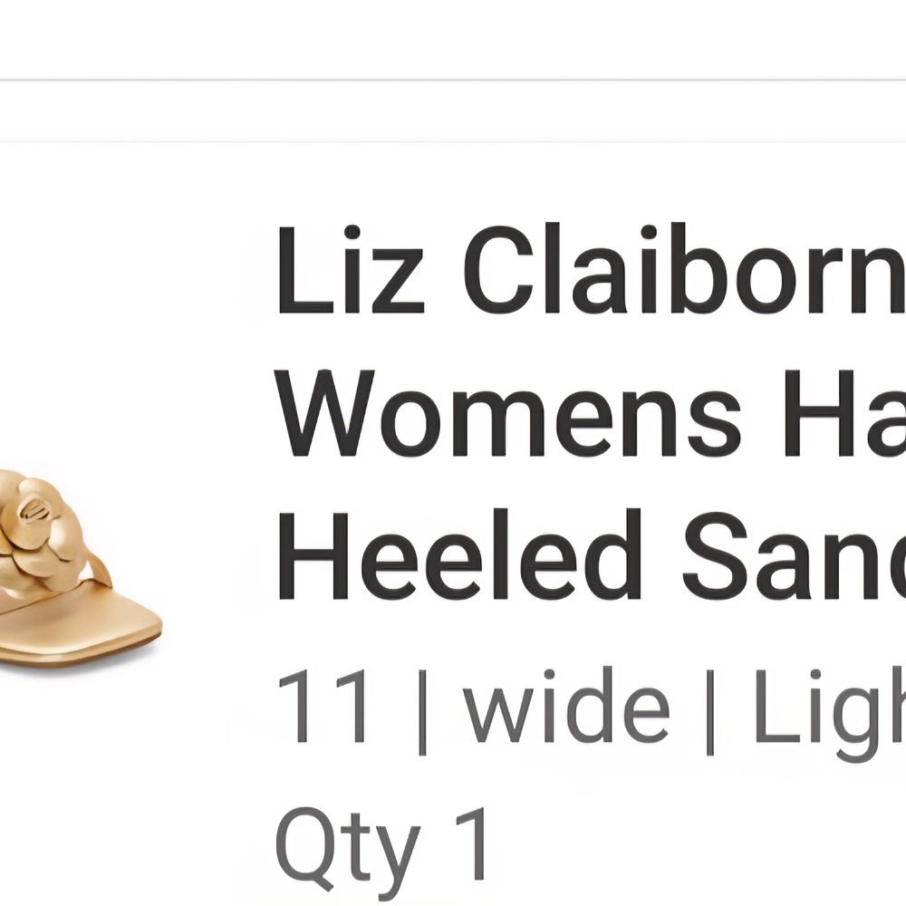 Liz Claiborne Gold Floral Heeled Sandals